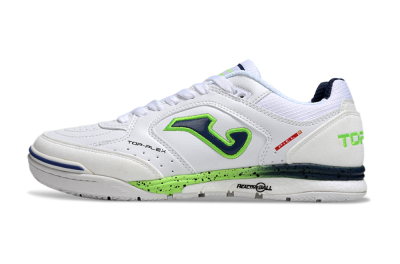 Men's Joma Top Flex IC Football Shoes - White/Blue/Yellow