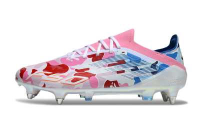 Men's Adidas F50 Elite SG Football Boots - Pink/Whtie/Blue/Red
