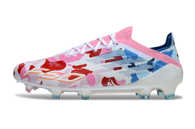 Unisex Adidas F50 Elite FG Football Boots - Pink/Whtie/Blue/Red