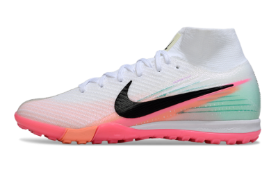 Unisex Nike Air Zoom Mercurial Superfly 10 Elite TF Football Shoes - White/Pink/Black
