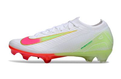 Unisex Nike Air Zoom Mercurial Vapor 16 Elite FG Football Boots - White/Pink/Yellow