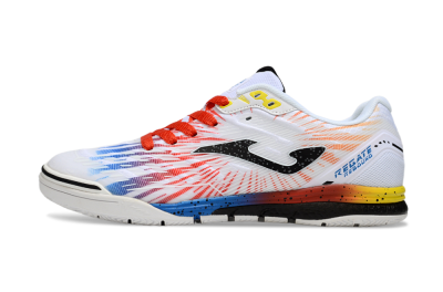 Men's Joma Top Flex IC Football Shoes - White/Black/Red