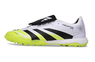 Men's Adidas Predator League Foldover Tongue TF Football Shoes - White/Black/Yellow