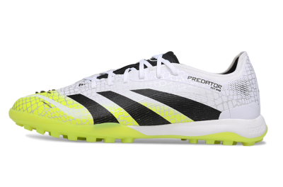 Men's Adidas Predator 25 Elite TF Football Shoes - White/Black/Yellow