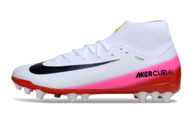 Men's Nike Air Zoom Mercurial Superfly 10 Academy AG Football Boots - White/Black/Pink