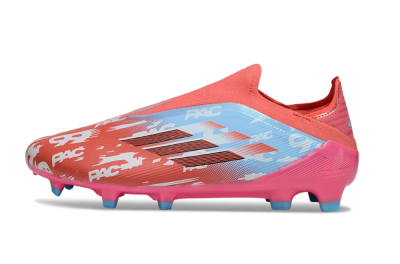Unisex Adidas F50 Elite Laceless FG Football Boots - Red/Blue/Pink