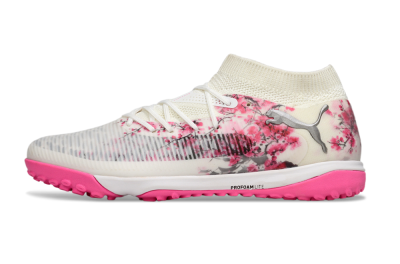 Men's Puma Future 8 Ultimate TF Football Shoes - White/Black/Pink