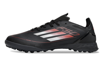 Men's Adidas F50 Elite TF Football Shoes - Black/Silver/Red