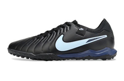 Men's Nike Tiempo Legend 10 Pro TF Football Shoes - Black/Jade/Blue