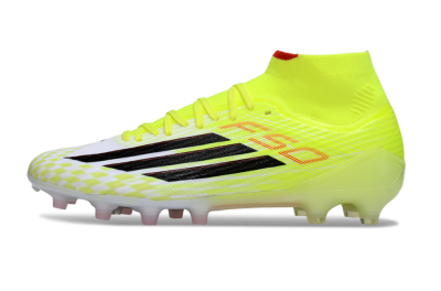 Men's Adidas F50+ Elite Mid FG Football Boots - Yellow/Black/Red