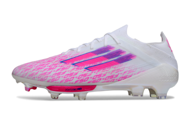 Men's Adidas F50+ Elite Lightstrike Pro FG Football Boots - White/Pink/Blue