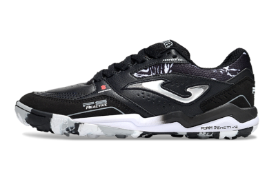 Men's Joma Top Flex TF Football Shoes - Black/Silver/White