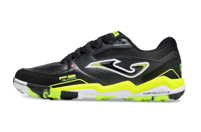 Men's Joma Top Flex TF Football Shoes - Black/White/Yellow