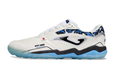 Men's Joma Top Flex TF Football Shoes - White/Black/Blue