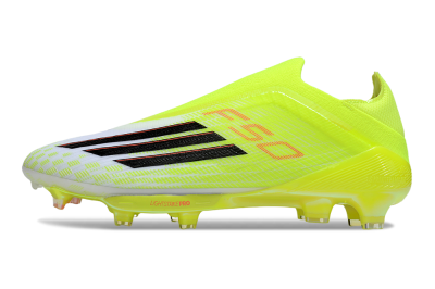 Men's Adidas F50+ Elite Lightstrike Pro Laceless FG Football Boots - Yellow/Black/Red