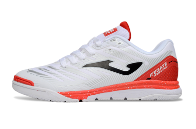 Men's Joma Top Flex IC Football Shoes - White/Black/Red