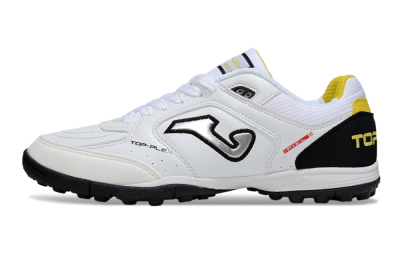 Men's Joma Top Flex TF Football Shoes - White/Silver/Black
