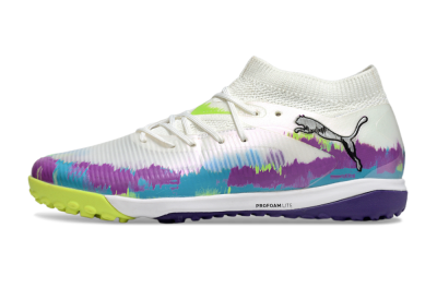 Men's Puma Future 8 Ultimate TF Football Shoes - White/Purple/Blue