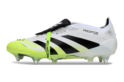 Men's Adidas 25 Predator Elite Foldover Tongue SG Football Boots - White/Yellow/Black