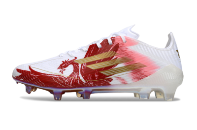 Men's Adidas F50 Pro FG Football Boots - White/Red/Gold