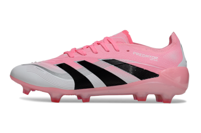 Unisex Adidas Predator 25 Elite FG Football Boots - Pink/White/Black