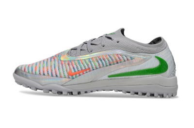 Men's Nike Phantom 6 Low Elite TF Football Shoes - Grey/Silver/Yellow