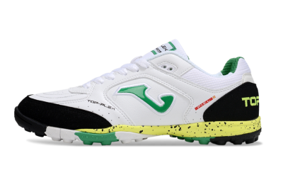 Men's Joma Top Flex TF Football Shoes - White/Green/Yellow