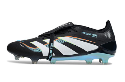 Men's Adidas Predator 25 Elite Foldover Tongue FG Football Boots - Black/White/Jade