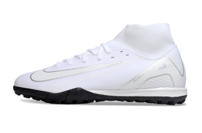 Men's Nike Air Zoom Mercurial Superfly 10 Academy TF Football Shoes - White/Silver/Black