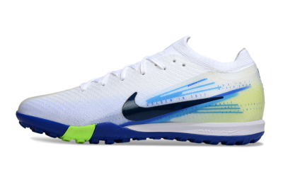 Unisex Nike Air Zoom Mercurial Vapor 16 Elite TF Football Shoes - White/Electric Blue/Lime Green