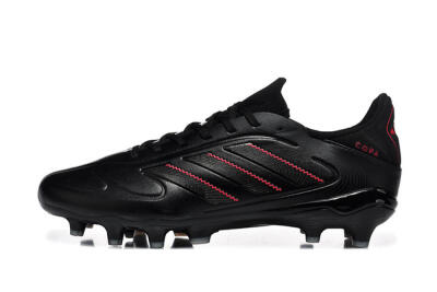 Men's Adidas Copa Pure 2 FG Football Boots - Black/Crimson Burst/Sleek Charcoal