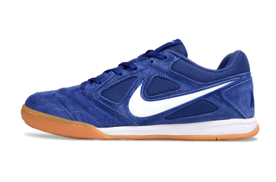 Men's Supreme x Nike SB Gato IC Football Shoes - Blue/Royal Blue/Orange Peel