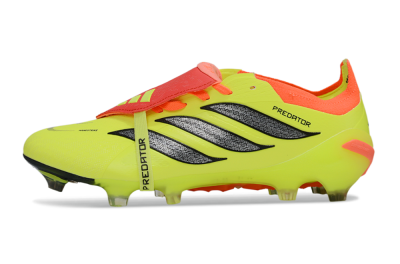 Men's Adidas Predator 26 Elite Fold-Over Tongue FG Football Boots - Yellow/Vibrant Neon/Flaming Coral