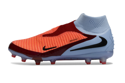 Unisex Nike Phantom 6 Elite High AG Football Boots - Orange/Crimson Burst/Light Blue