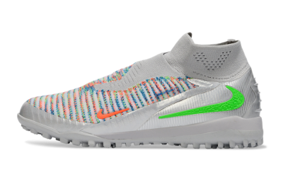 Unisex Nike Phantom 6 Elite TF Football Shoes - Grey/Electric Green/Pink Sport