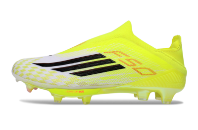 Unisex Adidas F50 Lightstrike Pro Laceless FG Football Boots - Yellow/Luminous Yellow/Electric Green
