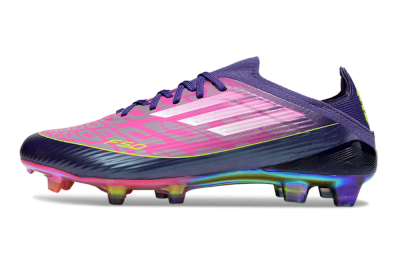 Unisex Adidas F50 Elite FG Football Boots - Purple/Neon Pink/Rainbow Hues