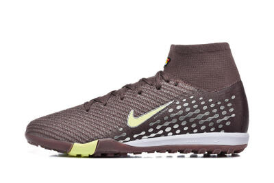 Men's Nike Air Zoom Mercurial Superfly 10 Elite TF Football Shoes - Brown/Lime Green/Gray