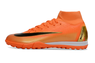 Unisex Nike Air Zoom Mercurial Superfly 10 Elite TF Football Shoes - Orange/Bright Blaze/Black Gold