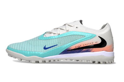 Men's Nike Phantom 6 Low Elite TF Football Shoes - Aqua/Sky Blue/Coral Orange