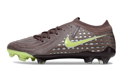 Men's Nike Phantom GX 2 Elite FG Football Boots - Brown/Lime Green/Charcoal Gray