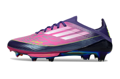 Unisex Adidas F50 Elite Lightstrike Pro FG Football Boots - Pink/Neon Yellow/Deep Purple