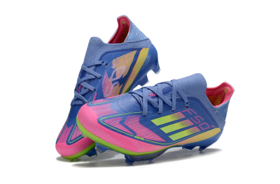 Kids Adidas F50 Elite Lightstrike Pro FG Football Boots - Blue/Pink Lemonade/Lime Twist