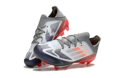 Kids Adidas F50 Elite Lightstrike Pro FG Football Boots - Gray/Electric Pink/Deep Purple