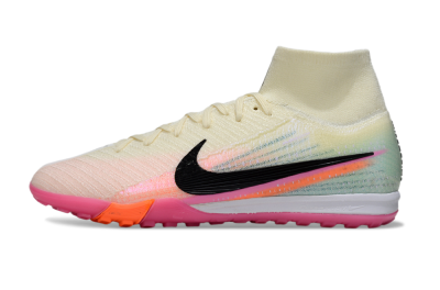 Unisex Nike Air Zoom Mercurial Superfly 10 Elite TF Football Shoes - Cream/Coral Pink/Black