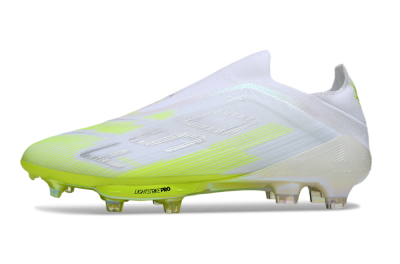 Men's Adidas F50 Lightstrike Pro Laceless FG Football Boots - Yellow/Neon Lime/White
