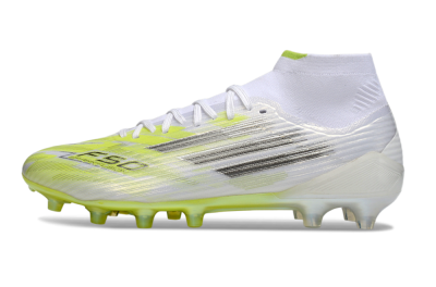 Men's Adidas F50 Pro Mid FG Football Boots - Yellow/Neon Lime/White