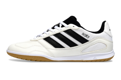 Men's Adidas Top Sala IC Football Shoes - White/Classic Black/Golden Tan