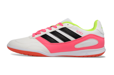 Men's Adidas Top Sala IC Football Shoes - White/Neon Pink/Black