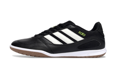 Men's Adidas Top Sala IC Football Shoes - Black/White/Glow Green